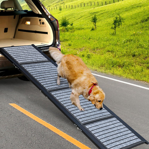 67" Deluxe Wide Dog Ramp with Anti-Slip Surface for Cars & SUVs